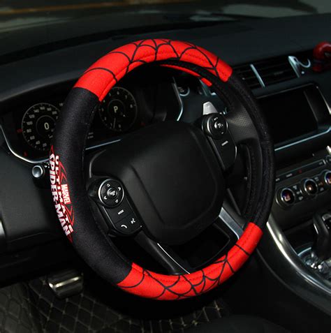 Color vibrant. . Spiderman steering wheel cover